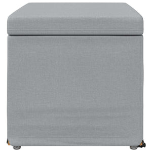 Hocker Hellgrau Stoff/Pressholz 61x41x40cm
