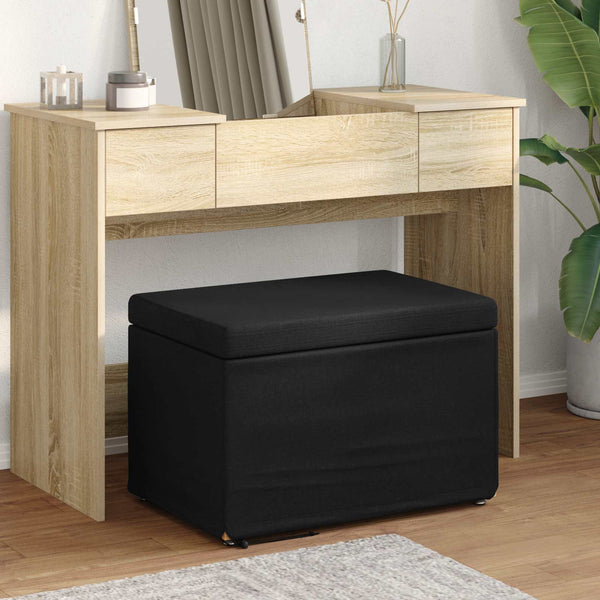 Schwarzer Hocker 61x41x40cm
