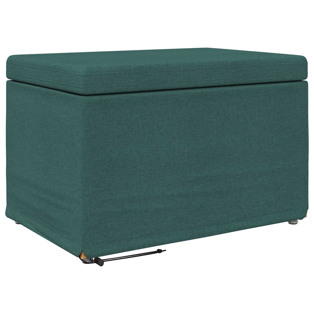 Dunkelgrüner Hocker Stoff 61x41x40cm