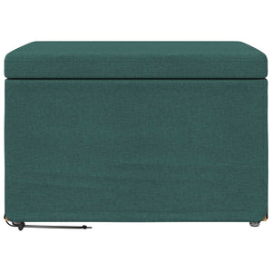 Dunkelgrüner Hocker Stoff 61x41x40cm