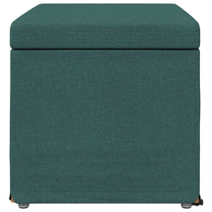 Dunkelgrüner Hocker Stoff 61x41x40cm