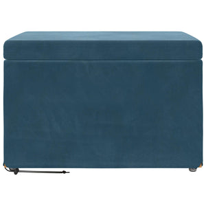 Blauer Samt Hocker, 61 cm