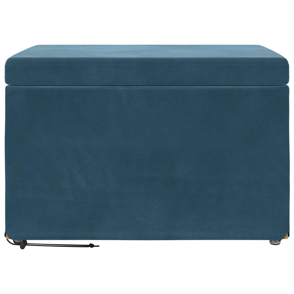 Blauer Samt Hocker, 61 cm