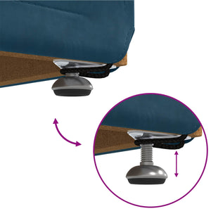 Blauer Samt Hocker, 61 cm