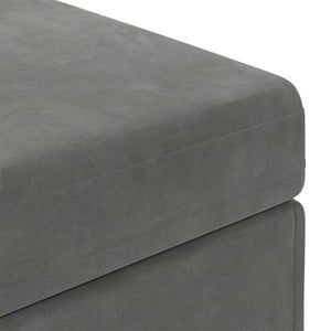 Hocker Dunkelgrau Samt 61x41x40cm