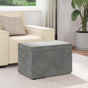 Hocker Dunkelgrau Samt 61x41x40cm