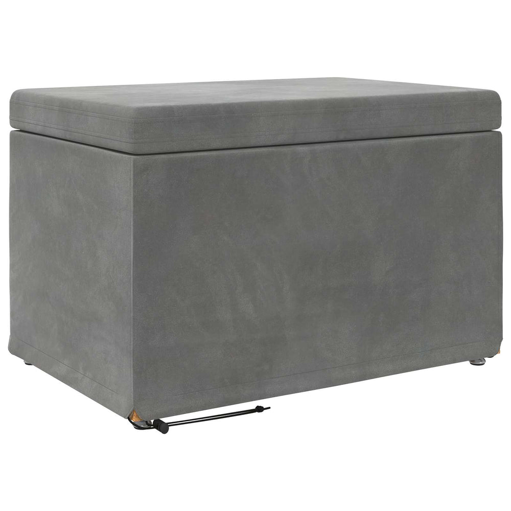 Hocker Dunkelgrau Samt 61x41x40cm