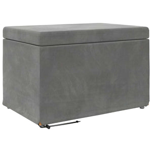 Hocker Dunkelgrau Samt 61x41x40cm