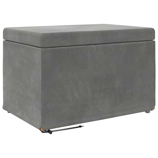 Hocker Dunkelgrau Samt 61x41x40cm