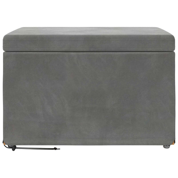 Hocker Dunkelgrau Samt 61x41x40cm