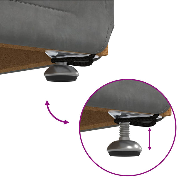 Hocker Dunkelgrau Samt 61x41x40cm