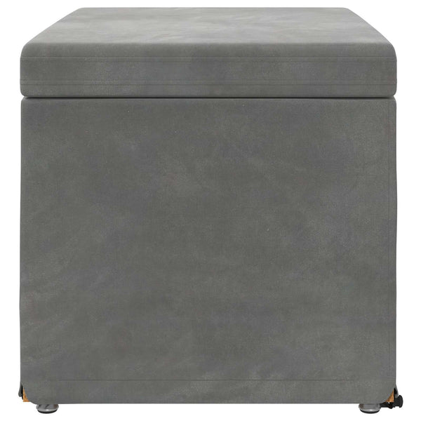 Hocker Dunkelgrau Samt 61x41x40cm