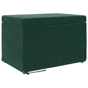 Dunkelgrüner Samt Hocker 61x41x40cm
