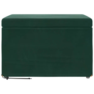 Dunkelgrüner Samt Hocker 61x41x40cm