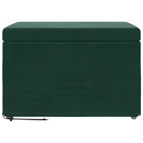 Dunkelgrüner Samt Hocker 61x41x40cm