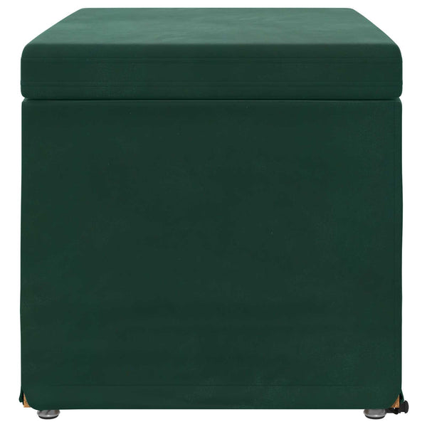 Dunkelgrüner Samt Hocker 61x41x40cm