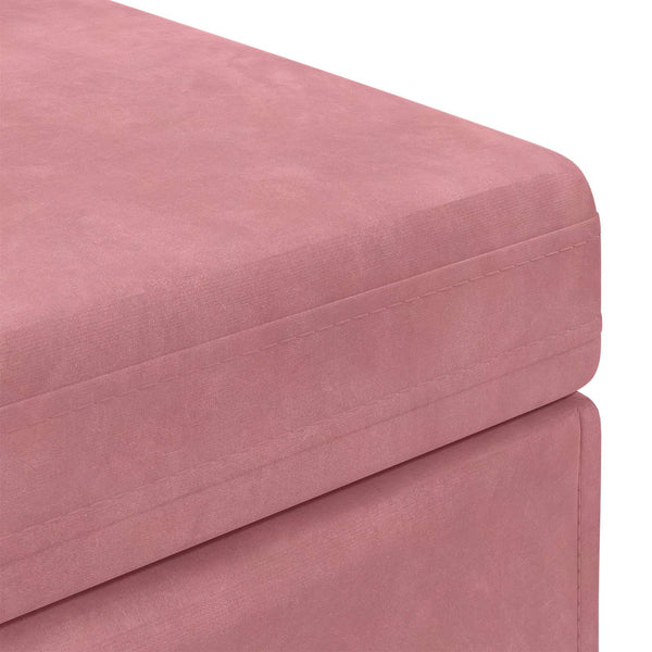 Rosa Samt Hocker 61x41x40cm