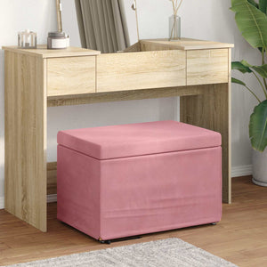 Rosa Samt Hocker 61x41x40cm
