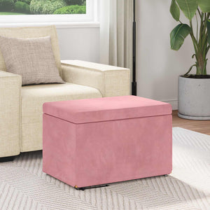 Rosa Samt Hocker 61x41x40cm