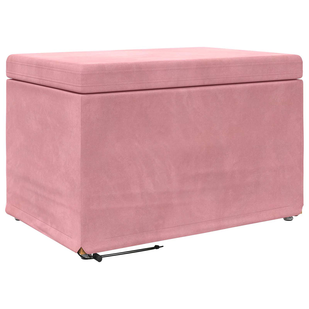 Rosa Samt Hocker 61x41x40cm