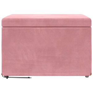 Rosa Samt Hocker 61x41x40cm