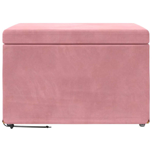 Rosa Samt Hocker 61x41x40cm