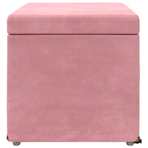 Rosa Samt Hocker 61x41x40cm