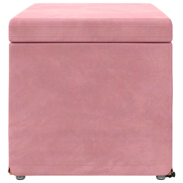 Rosa Samt Hocker 61x41x40cm