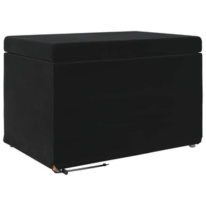 Schwarzer Samt Hocker 61x41x40cm