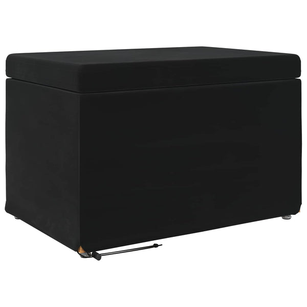 Schwarzer Samt Hocker 61x41x40cm