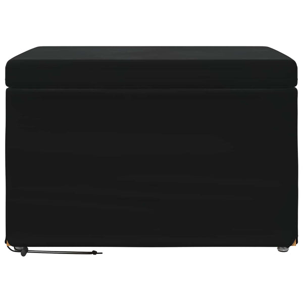 Schwarzer Samt Hocker 61x41x40cm