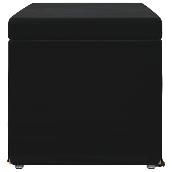 Schwarzer Samt Hocker 61x41x40cm