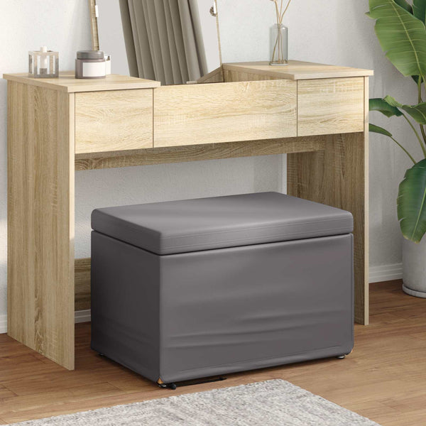 Grauer Hocker 61x41x40 cm