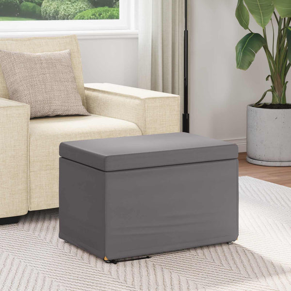 Grauer Hocker 61x41x40 cm