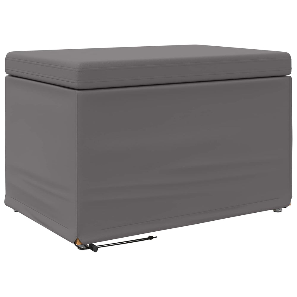Grauer Hocker 61x41x40 cm