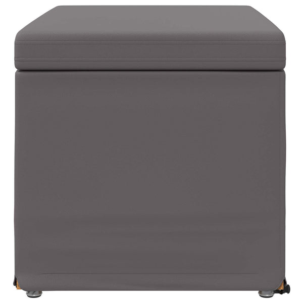 Grauer Hocker 61x41x40 cm