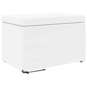 Weißer Hocker Kunstleder 61x41x40 cm