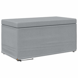 Hocker Hellgrau Stoff/Pressholz 81x41x40cm