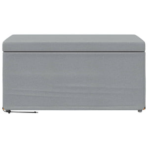 Hocker Hellgrau Stoff/Pressholz 81x41x40cm