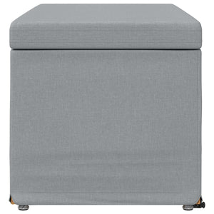 Hocker Hellgrau Stoff/Pressholz 81x41x40cm