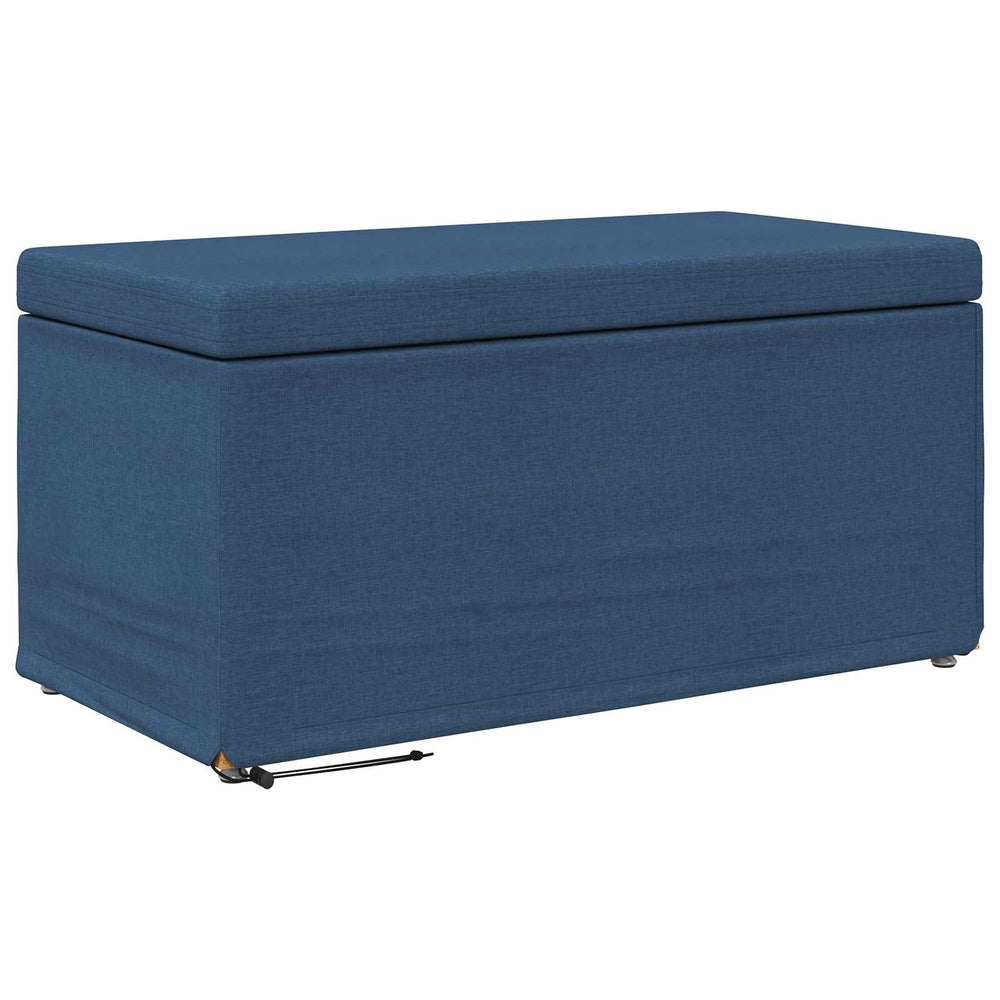 Blauer Stoffhocker 81x41x40cm