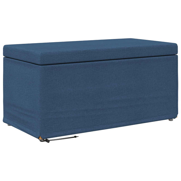 Blauer Stoffhocker 81x41x40cm