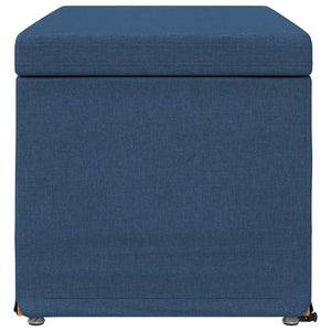 Blauer Stoffhocker 81x41x40cm