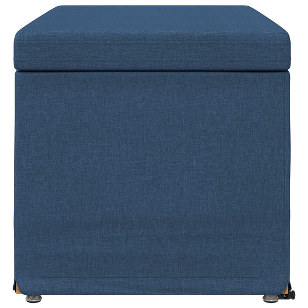 Blauer Stoffhocker 81x41x40cm