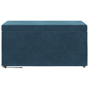 Blauer Samt Hocker 81x41x40 cm