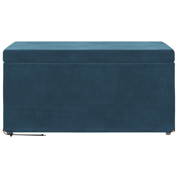 Blauer Samt Hocker 81x41x40 cm