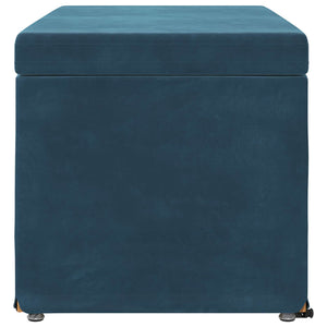 Blauer Samt Hocker 81x41x40 cm