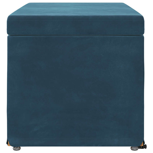 Blauer Samt Hocker 81x41x40 cm