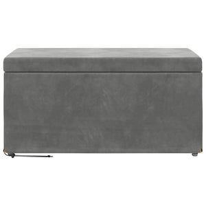 Dunkelgrauer Samt Hocker 81x41x40cm