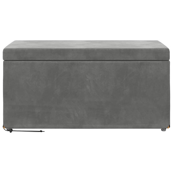 Dunkelgrauer Samt Hocker 81x41x40cm